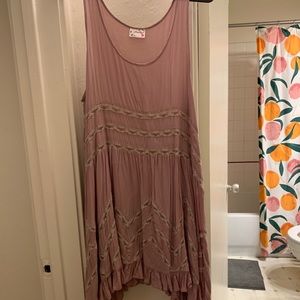 Free People Voile and Lace Trapeze Slip